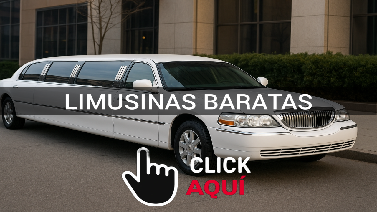 Limusinas económicas, de aspecto sencillo pero funcional. Con interiores básicos, tapicería de tela y un exterior de color blanco o plateado. Son cómodas para quienes buscan un servicio accesible sin lujos.